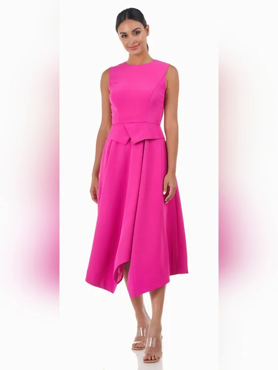 Kay Unger Rosemary Midi Dress Sz 4 - Picture 1 of 6